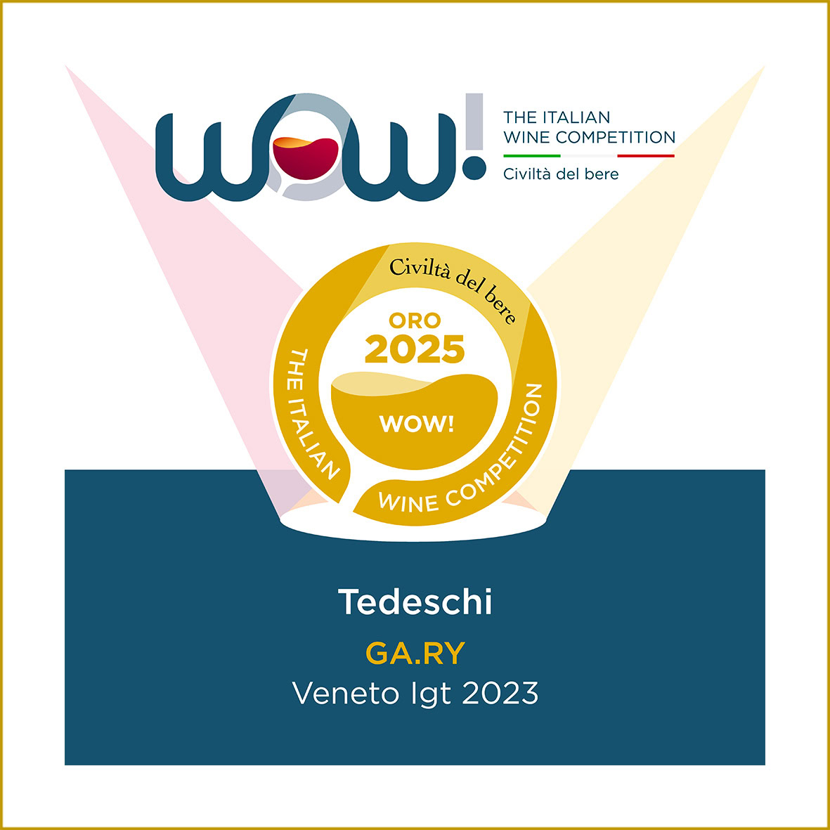 Successo al concorso Wow 2025: tre medaglie d’oro ai vini Tedeschi